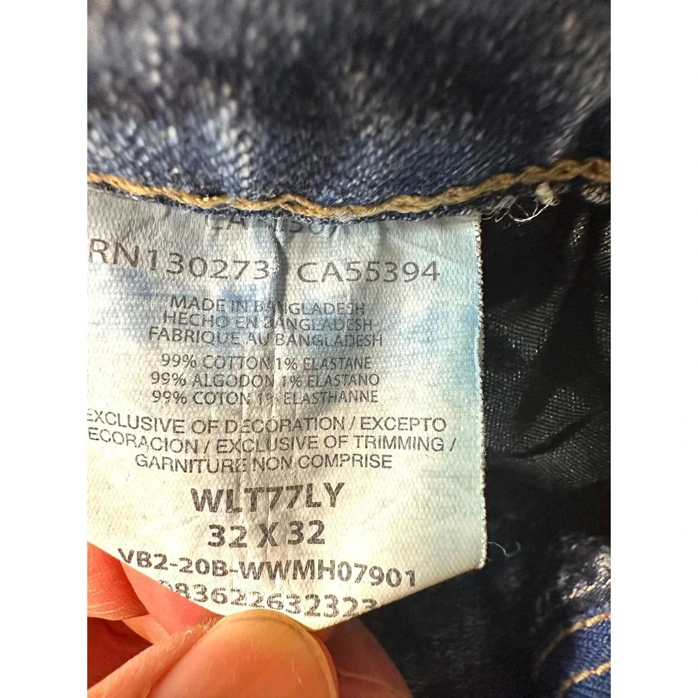 Wrangler Jeans Mens 32x32 Blue Retro Slim Bootcut Denim Western Casual Cowboy